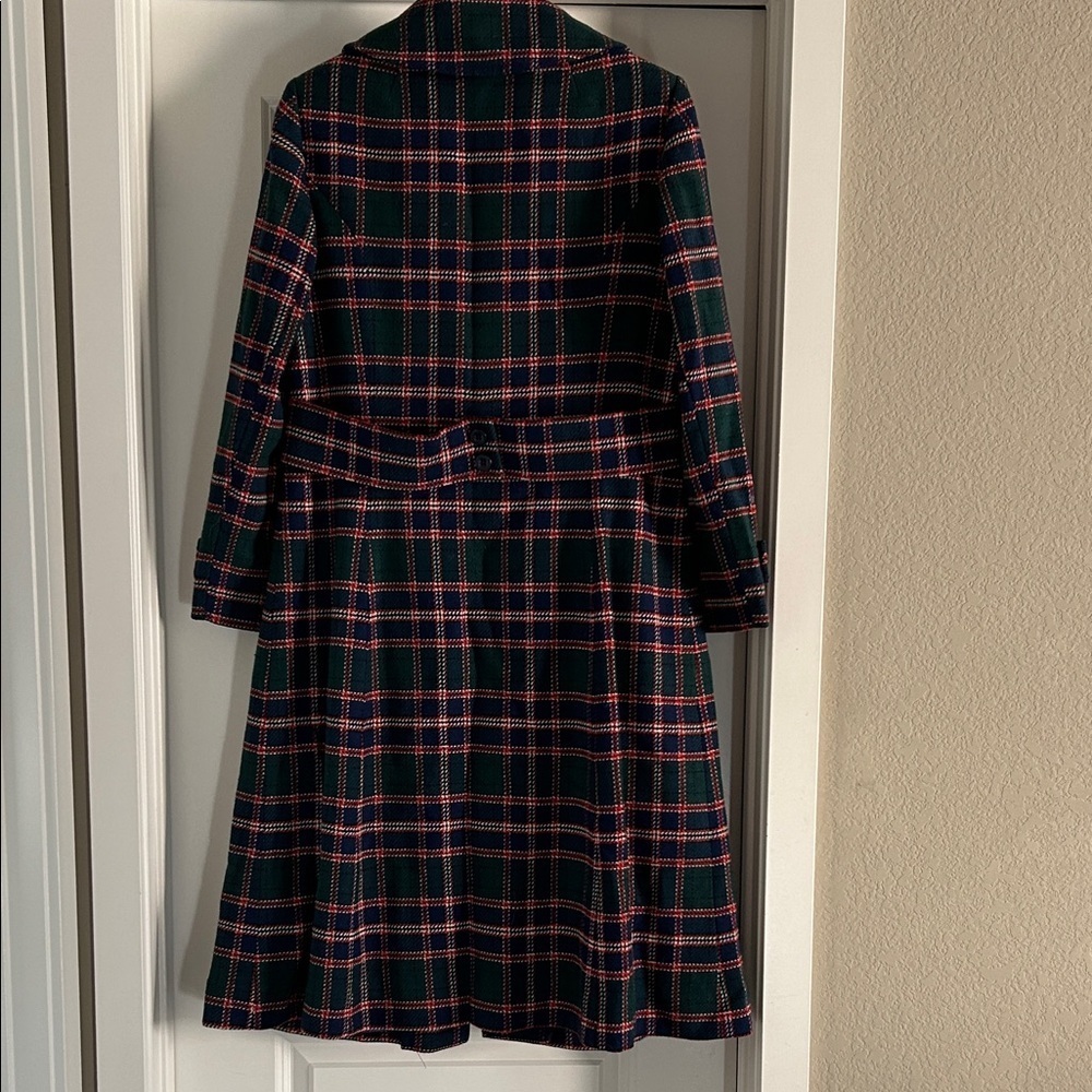 Pendleton Multicolor Plaid Wool Trench Coat size 4 - Picture 6 of 12